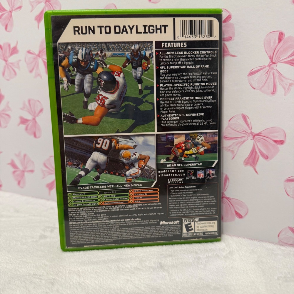 Madden NFL 07 Xbox Video Game Disc Case‎ Manual EA Sports Football - Picture 2 of 5